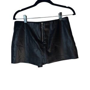 2/$30 ZARA Medium Faux Leather Black Skort
